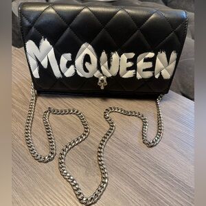 Alexander McQueen Graffiti Skull Quilted Bag